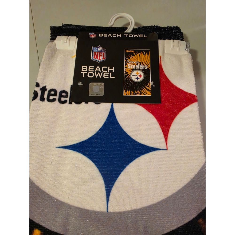 2 NFL Pittsburgh Steelers Beach Towel 30x60 Northwest Cotton Blend New with Tags
